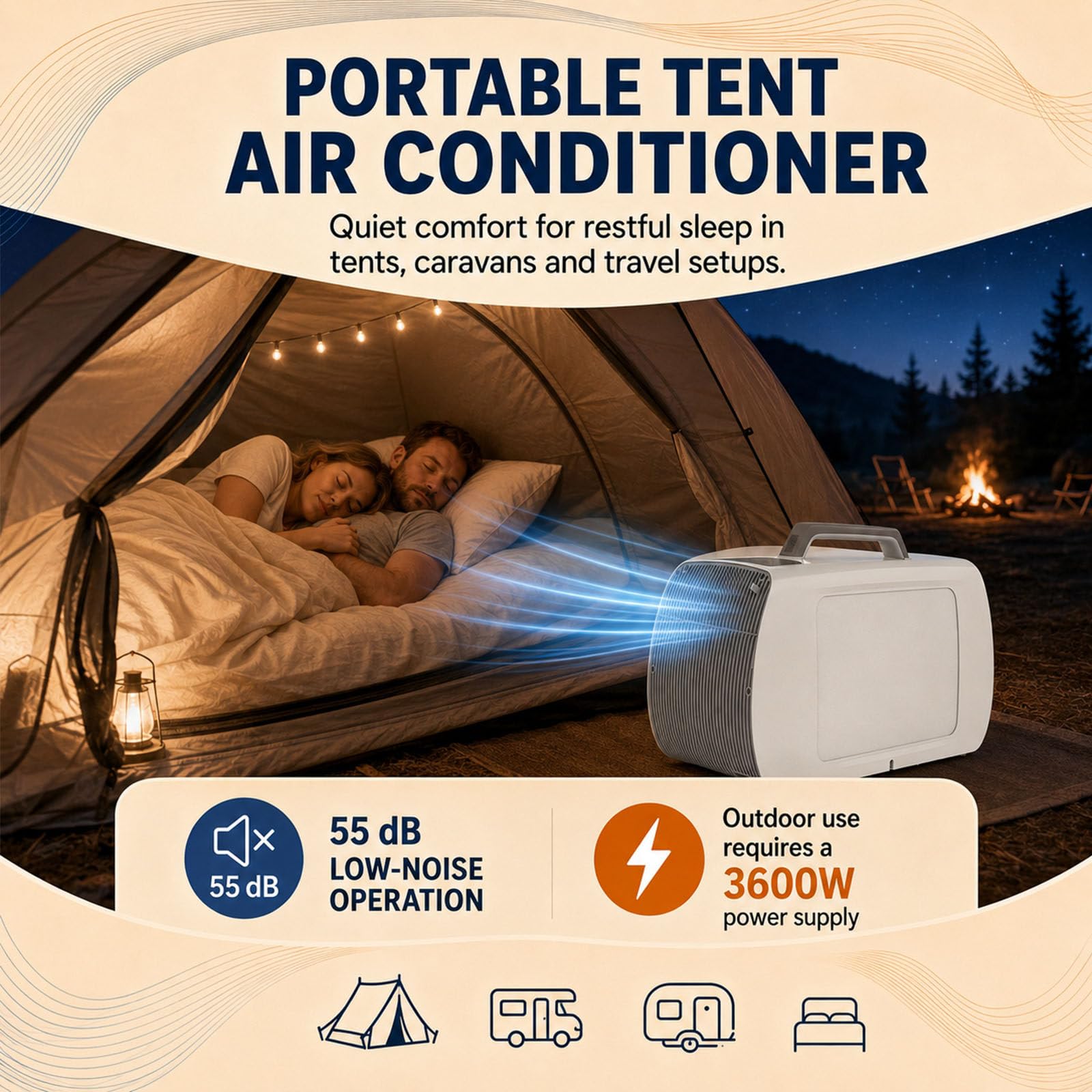 Aire Acondicionado Portátil 4 En 1 con Función De Frío Y Calor Indoor5500Btu