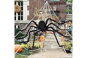 Unleash Halloween Merriment with Giant Spider Web & Ghoulish Decorations