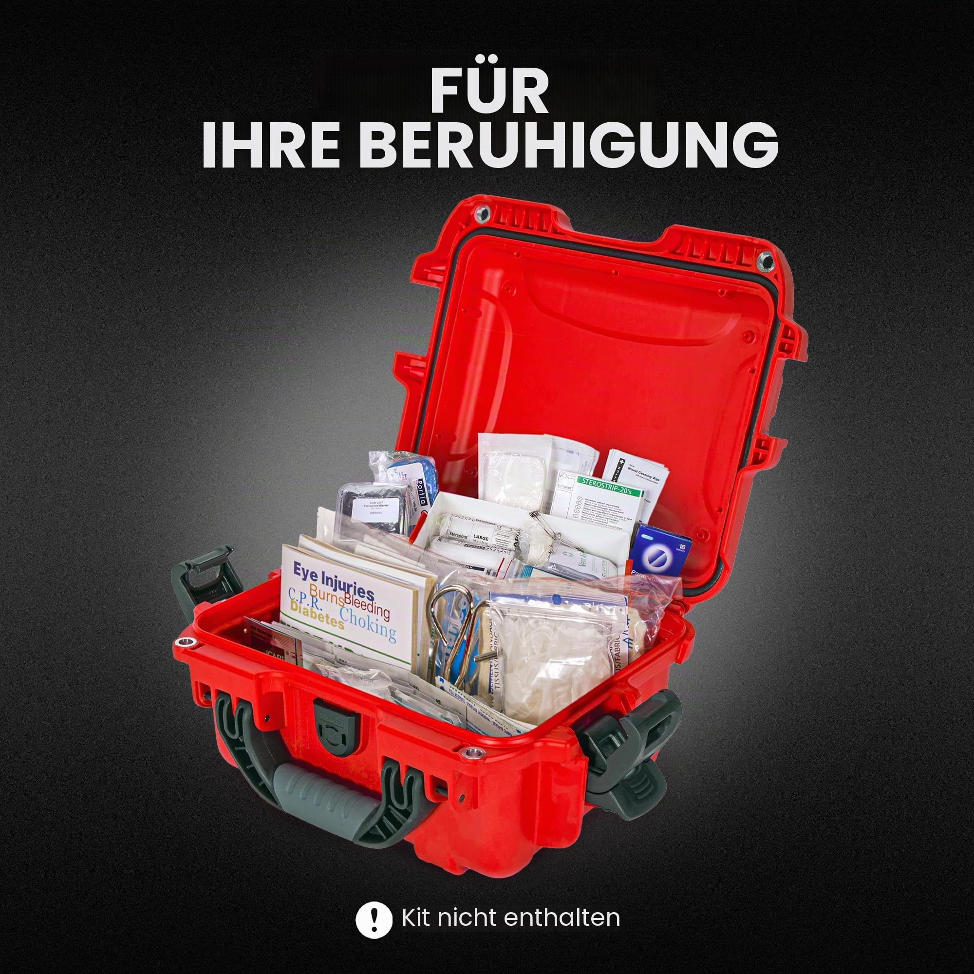 NANUK Erster-Hilfe-Koffer, leer – Ideal zur Zusammenstellung eines Erste-Hilfe-Sets, IP67-zertifiziert, stoßfest, staubdicht und schwimmfähig. (905)