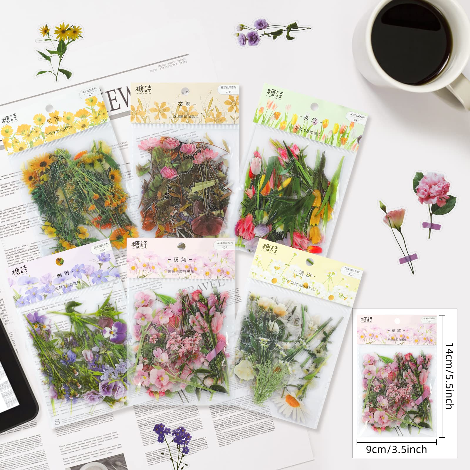 60 Pièces Autocollant Scrapbooking Vintage,Accessoires Scrapbooking Sur