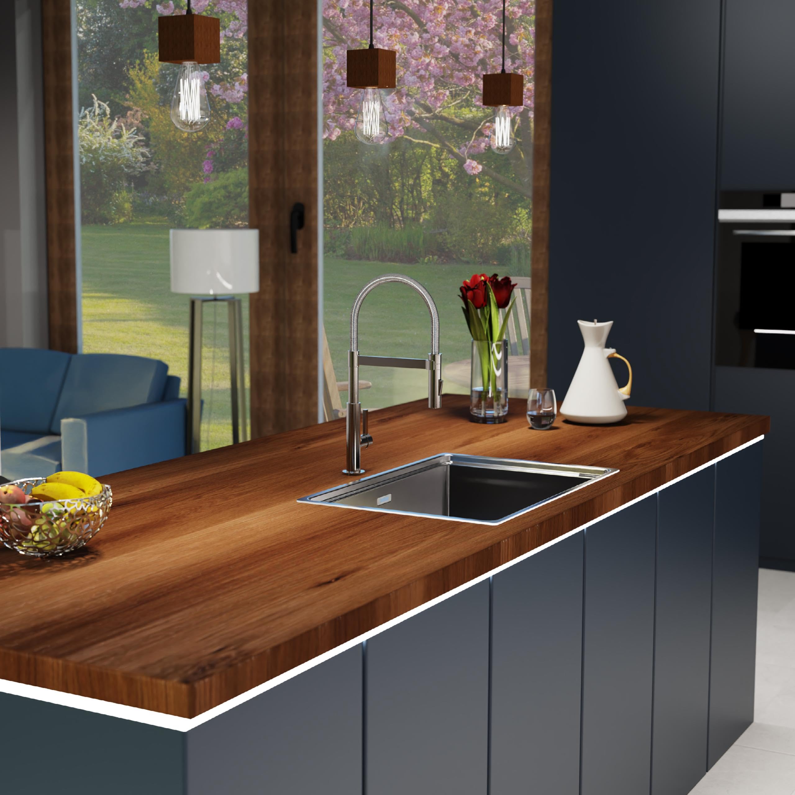 SCHÜTTE Miami 79142 Robinet de cuisine 360° avec douchette magnétique extensible pour évier de cuisine Graphite