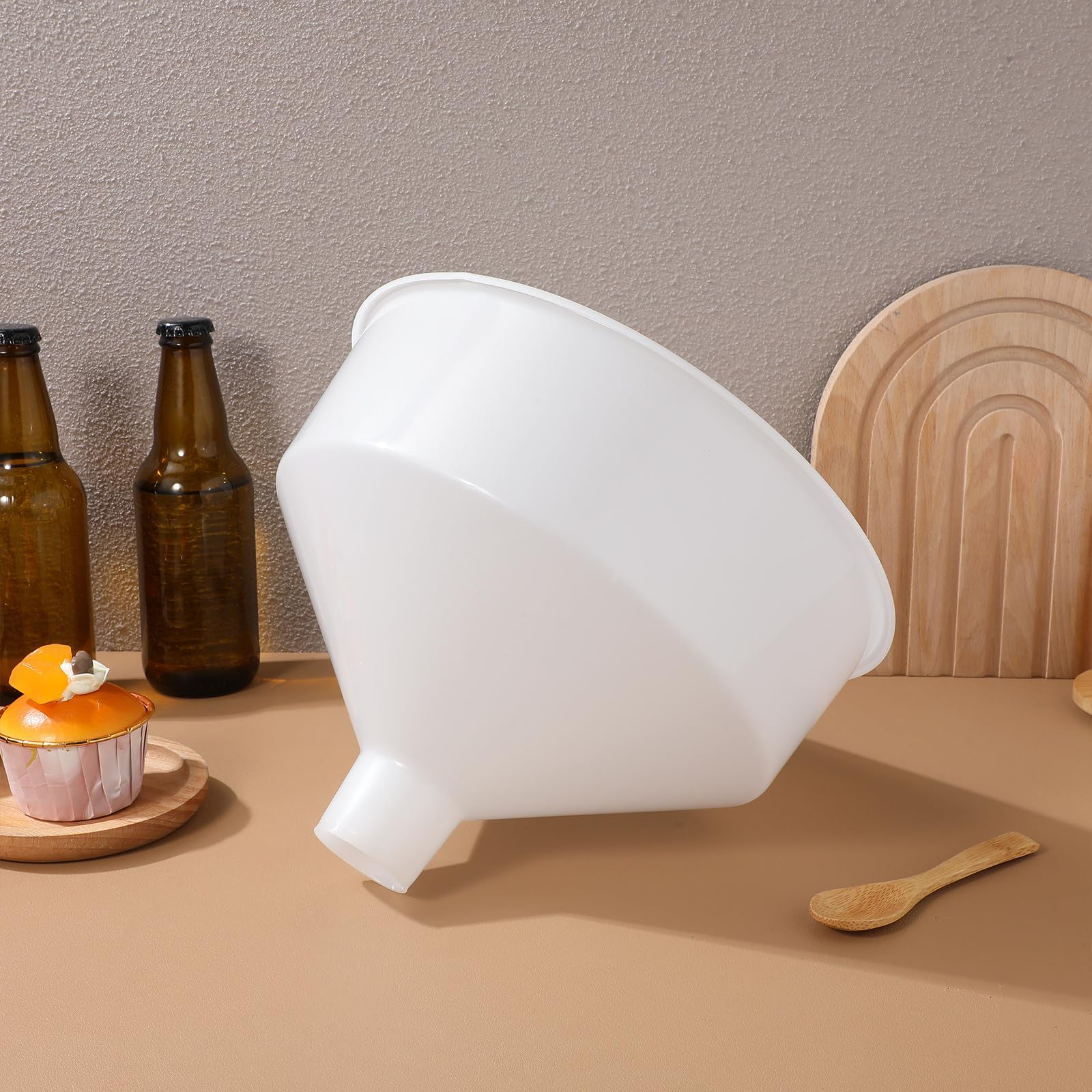 Genérico Embudo Gasolina de Plástico Grande para Cocina Diseño Engrosado Adecuado para Llenado de Botellas y Cerveza de Manera Fácil y Rápida