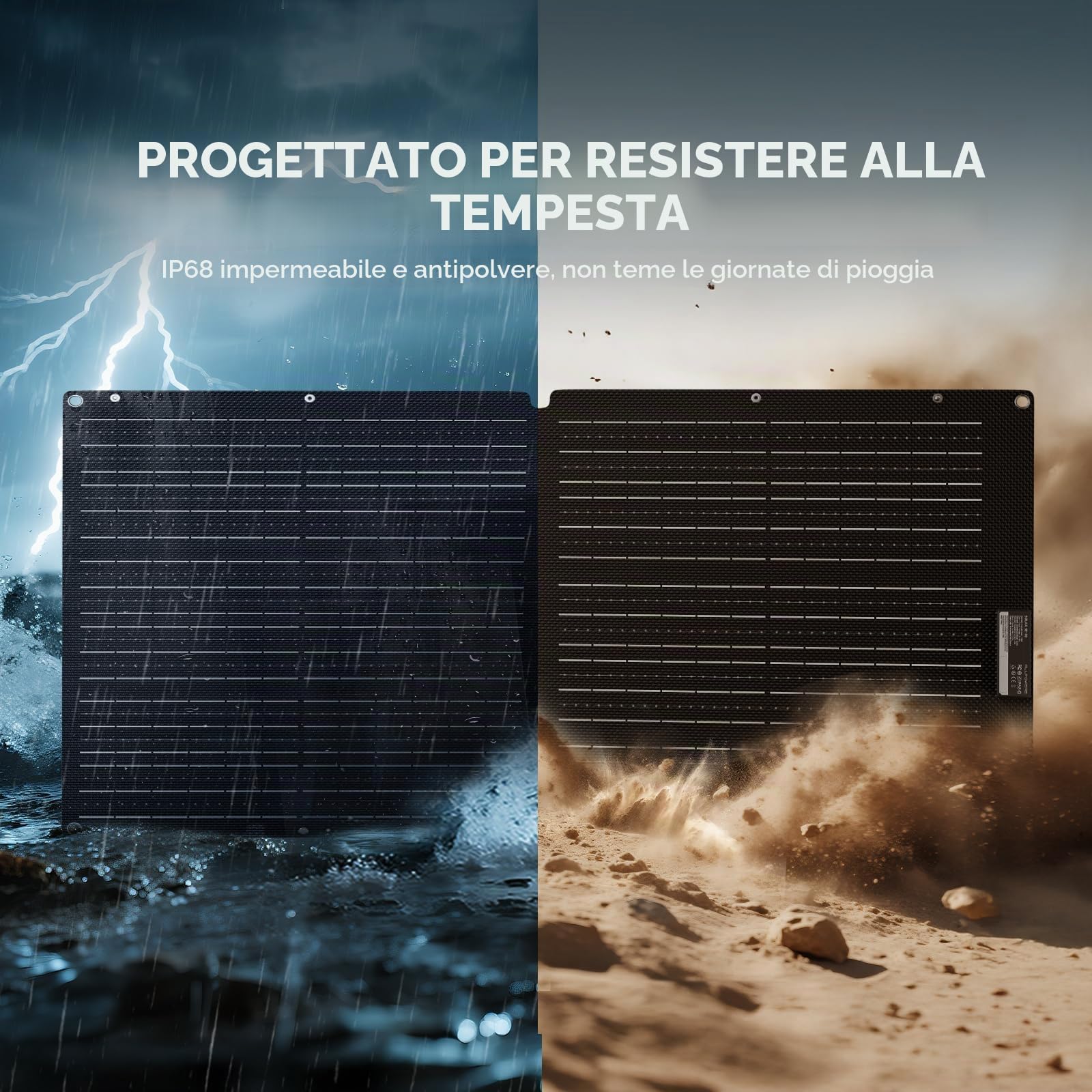 ALLPOWERS Pannello Solare 100W SE100, IP68 Pannello Solare Pieghevole, Efficienza del 25% Moduli Solari Monocristallini per Serie S & R Stazione di Potenza Portatile, Modulo Fotovoltaico Impianto
