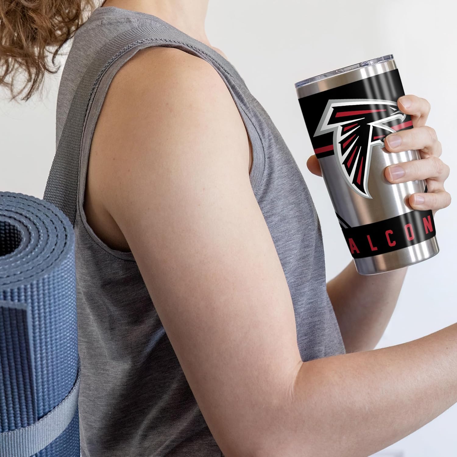 Rico Industries NFL Football 20oz Stainless Steel Tumbler with Lid - Great For Coffee, Tea, Water or Cocktails