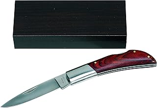 TOPICO Unisex młodzieżowy nóż składany, brązowy/srebrny, 10,5 x 2,9 x 1,8 cm