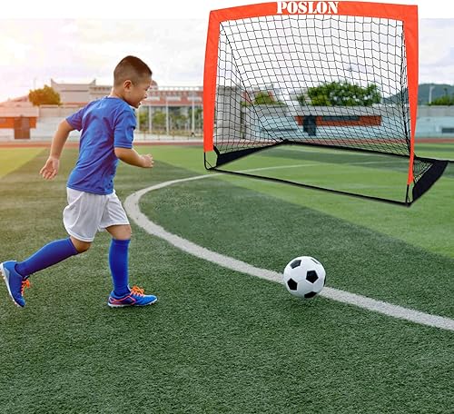 Miniatura 5 de Juego de red de fútbol para niños, bolsa de transporte para juegos y entrenamiento para patio trasero para niños y adolescentes