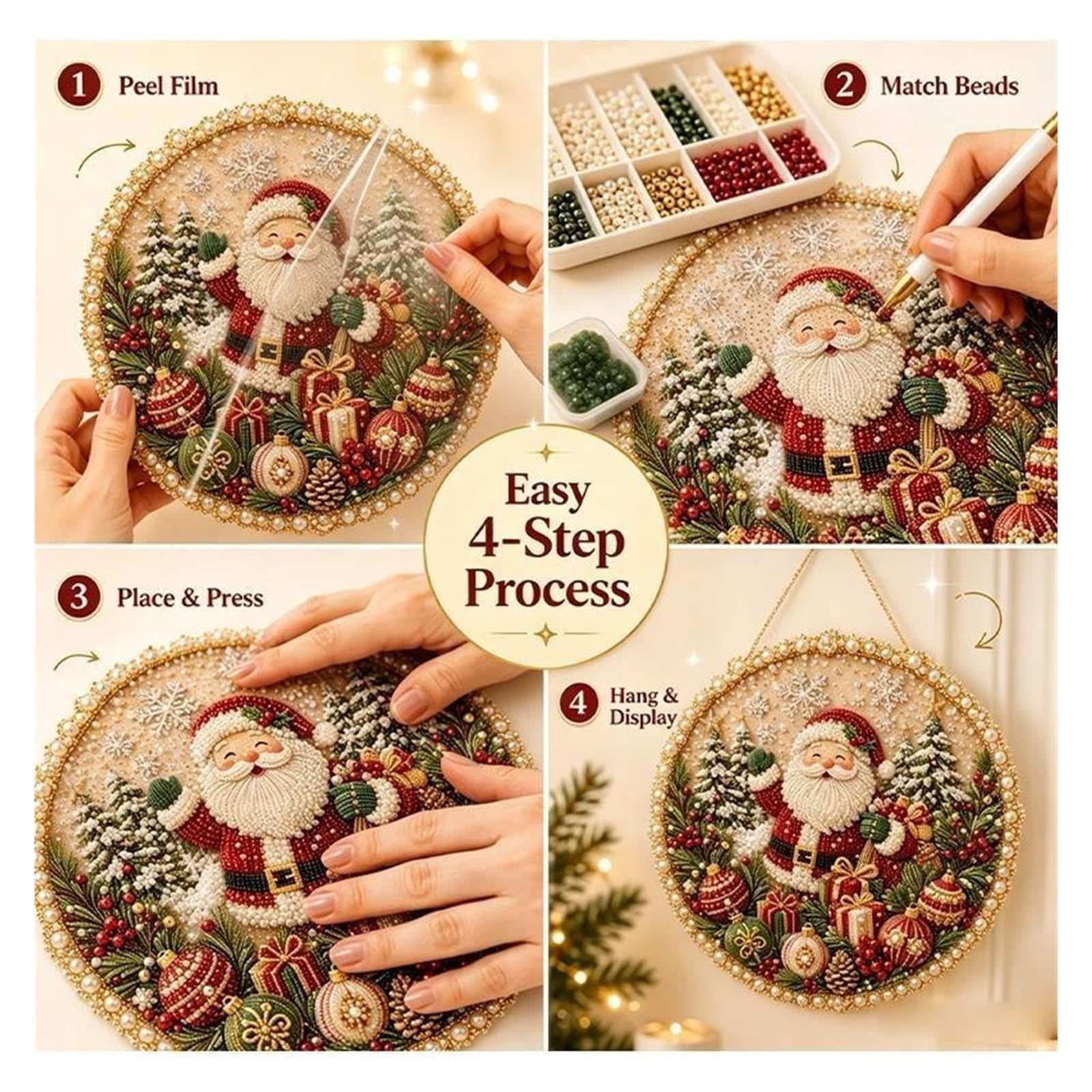 Generico 1 kit ghirlanda di perle fai da te for Natale