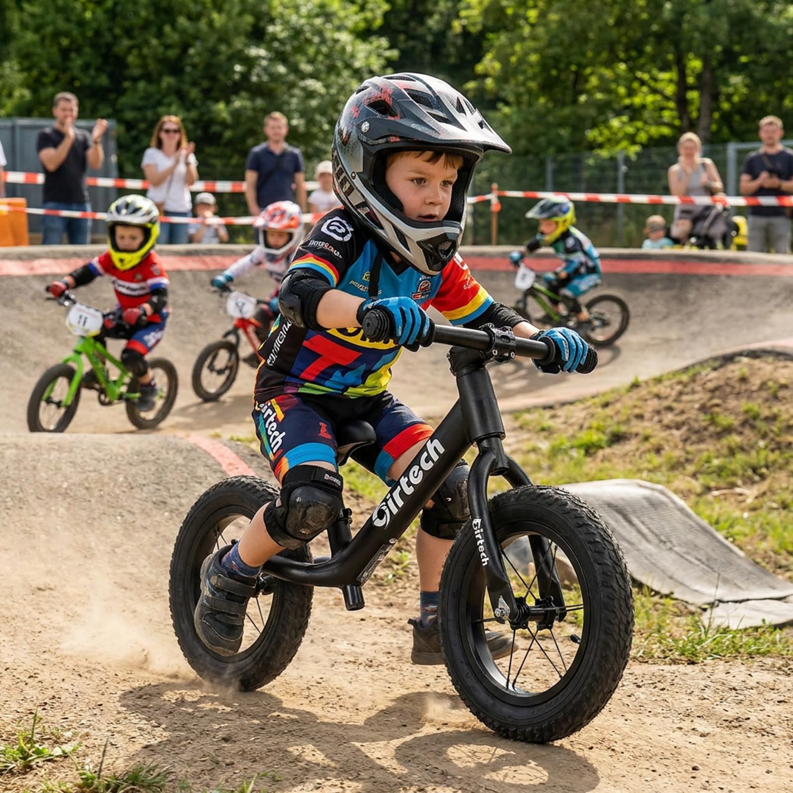 Hello-5ive Bici da 30,5 cm per ragazzi e ragazze di 3, 4, 5, 6 anni, con telaio in nylon leggero, senza pedali per bambini, con sedile regolabile e pneumatici pneumatici