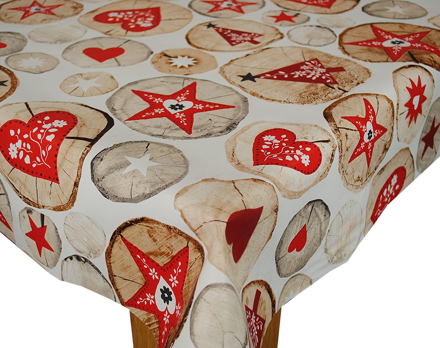 Karina Home Swedish Christmas Wipe Clean Tablecloth Oilcloth Vinyl 140cm x 200cm