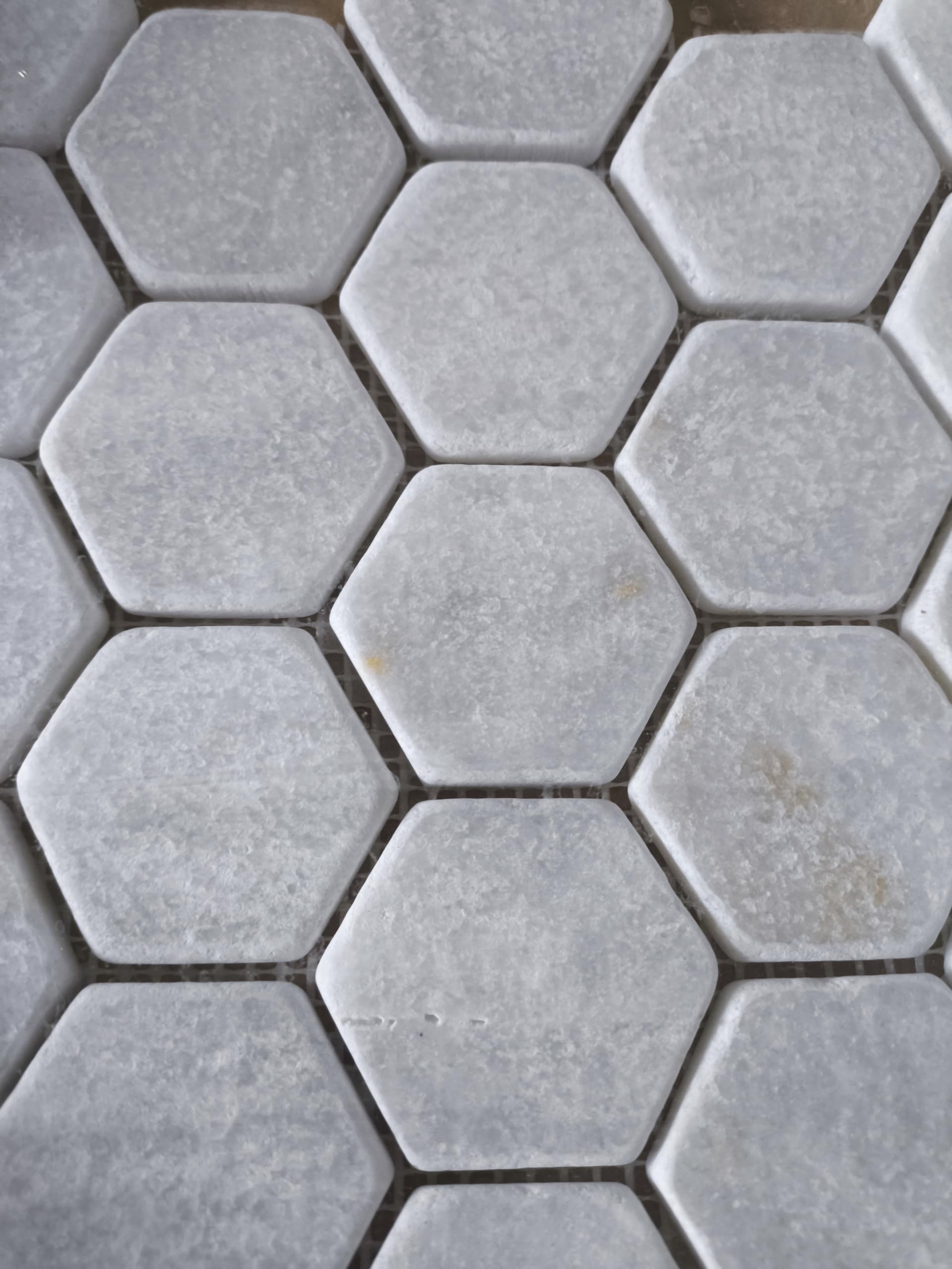 Superdeal - Azulejos de mosaico hexagonal, 10 baldosas, 2 pulgadas, oro antiguo, para suelo, pared, baño, ducha, cocina, espejo de cocina, revestimiento de mármol