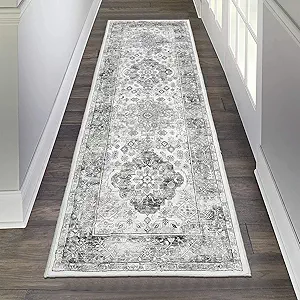 Pauwer Boho Hallway Runner Rug 2x6 Washable Entryway Area Rugs Non Slip Farmhouse Vintage Floor Mat Carpet Runner for Hallways Laundry Room Kitchen Bathroom Bedroom