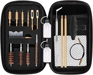 BOOSTEADY Universal Handgun Cleaning kit .22,.357,.38,9mm,.45 Caliber Pistol Cleaning Kit Bronze Bore Brush and Brass Jag Adapter - BOOSTEADY