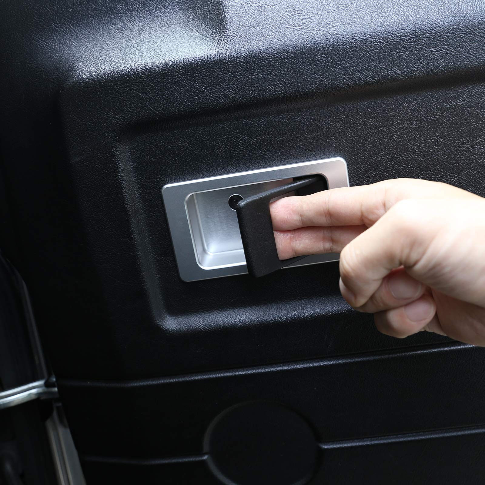 Do LR Defender 90 110 130 2004-2018 stop aluminium srebrny samochód wewnątrz drzwi osłona miski akcesoria samochodowe części zamienne