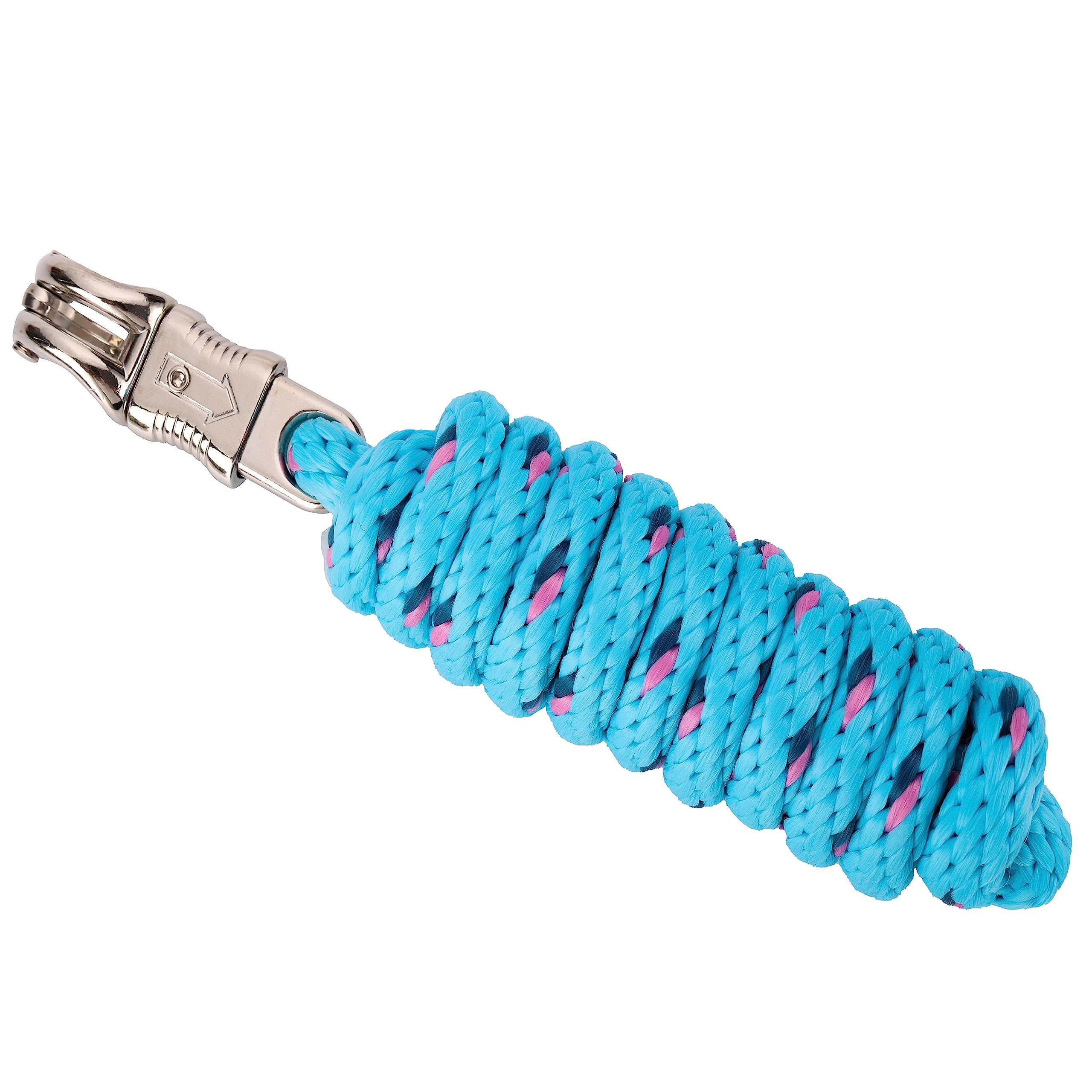 Corda per cavallo personalizzata, con targhetta identificativa, corda di fissaggio arcobaleno in Paracord®, con moschettone o gancio antipanico - Italia