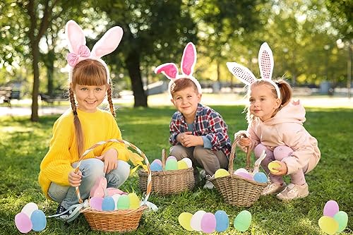 Miniatura 4 de Huevos de Pascua rellenables, huevos de Pascua de plástico brillante con bisagra, perfectos para la búsqueda de huevos de Pascua, huevos sorpresa,