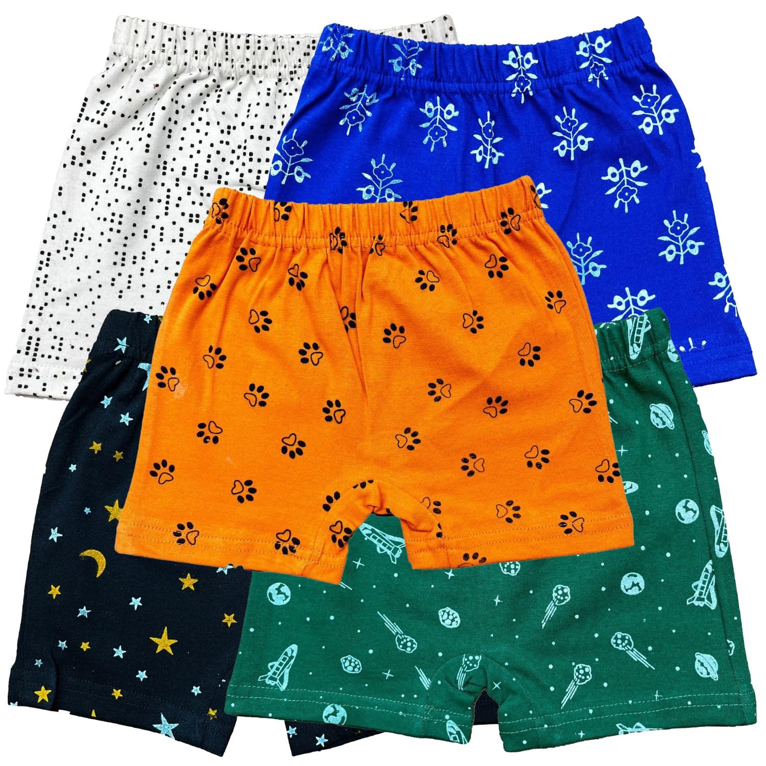 MYO Kids Printed Unisex Bloomers Underwear 100% Cotton Soft Comfortable | Skin Friendly | Innerwear |(Pack of 5)-image-49