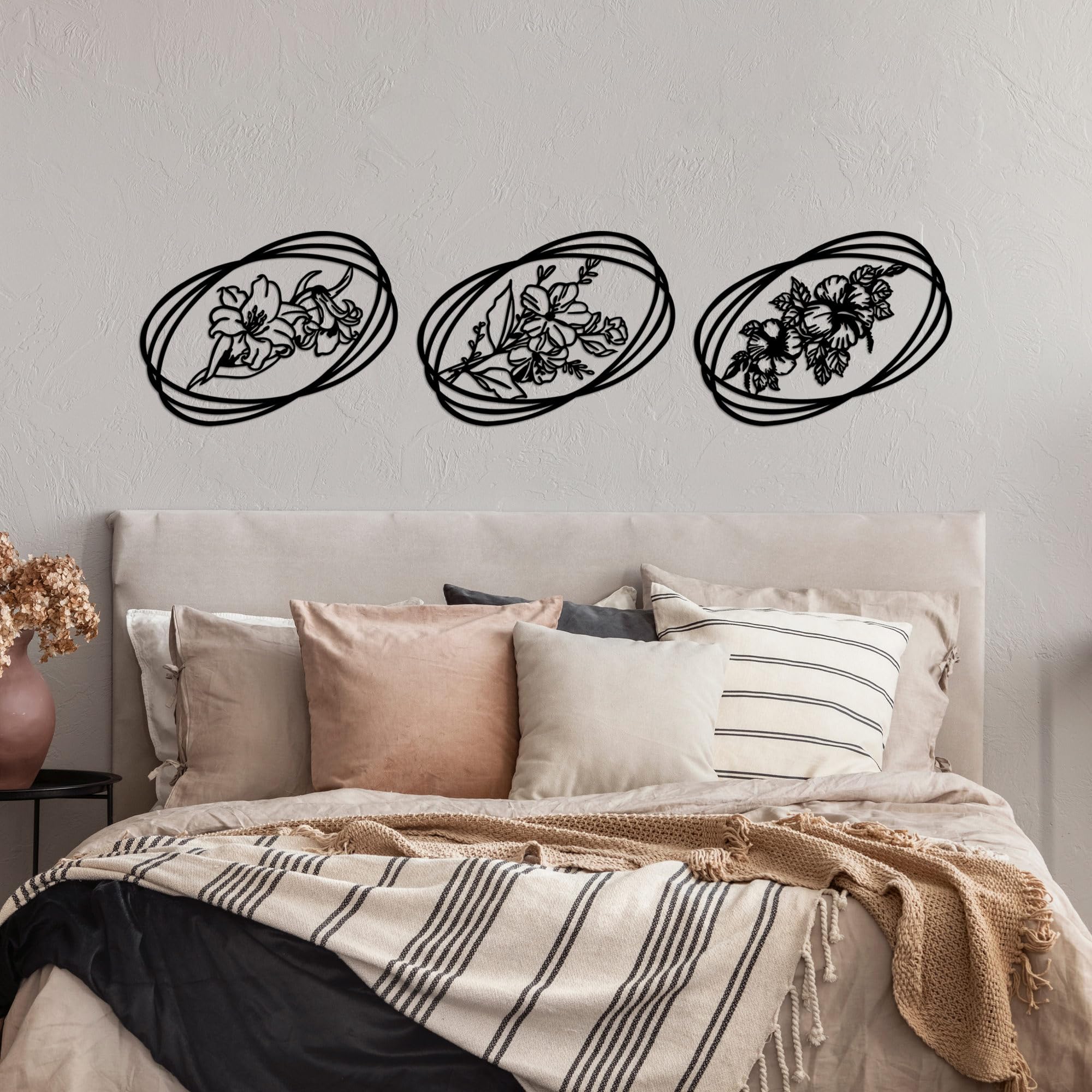 Art mural en métal 1,5 mm d'épaisseur Hanah Home pour salon moderne