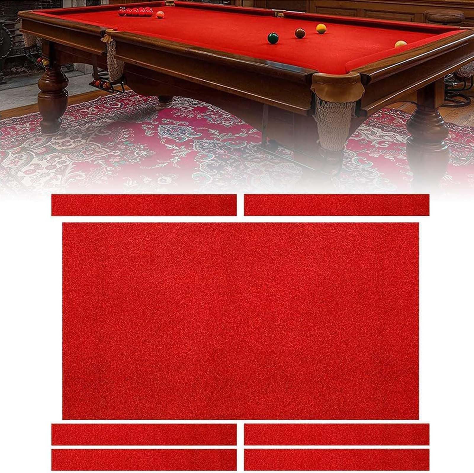 Generico Feltro per Tavolo da Biliardo Professionale Adatto a 7/8/9 Piedi Panno in Feltro per Tavolo da Biliardo in Tessuto Panno per Biliardo ad Alta velocità Panno per Palla da Biliardo,Rosso,7Ft