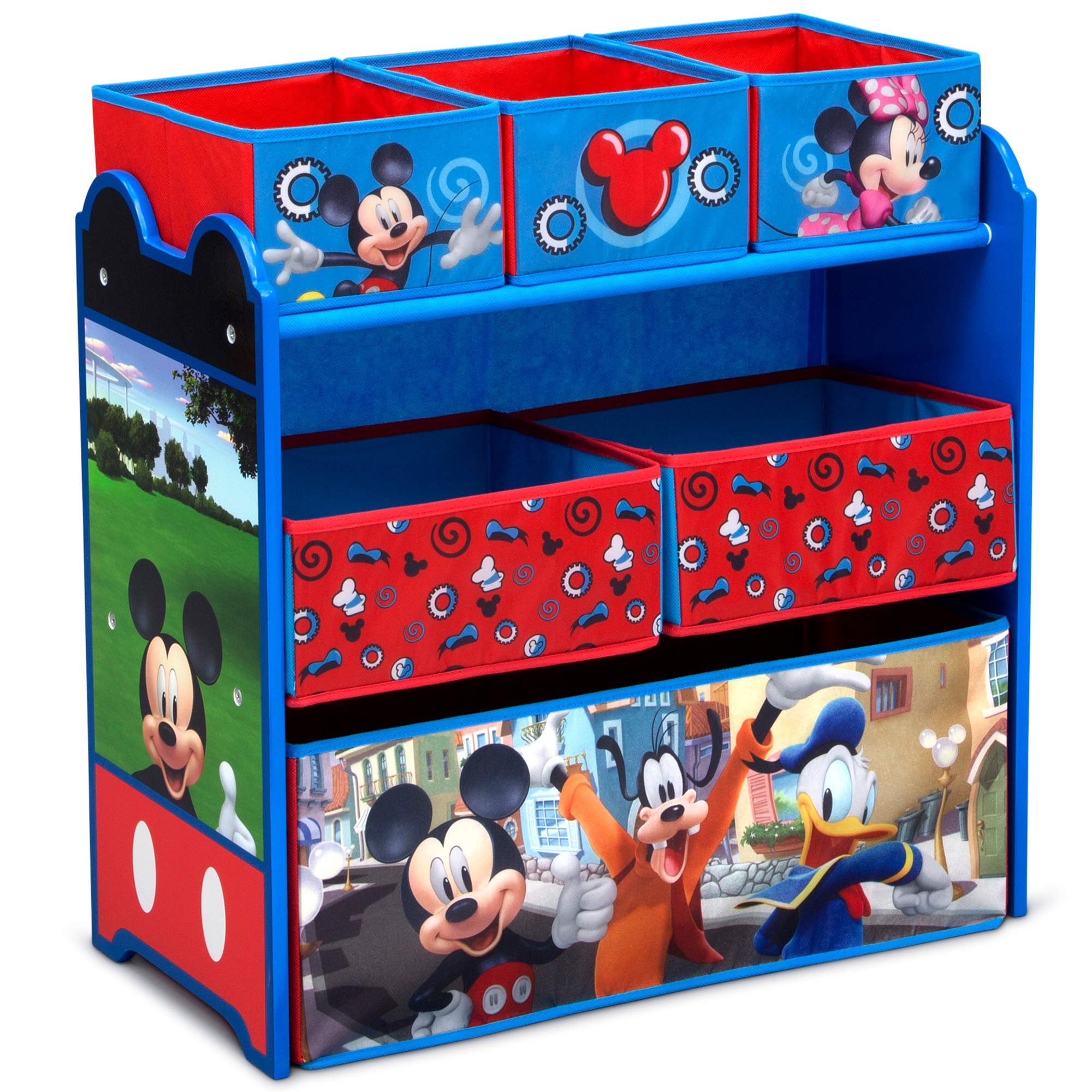 Delta Children Disney Mickey Mouse 6 Bin Design And Store Toy Organizer 