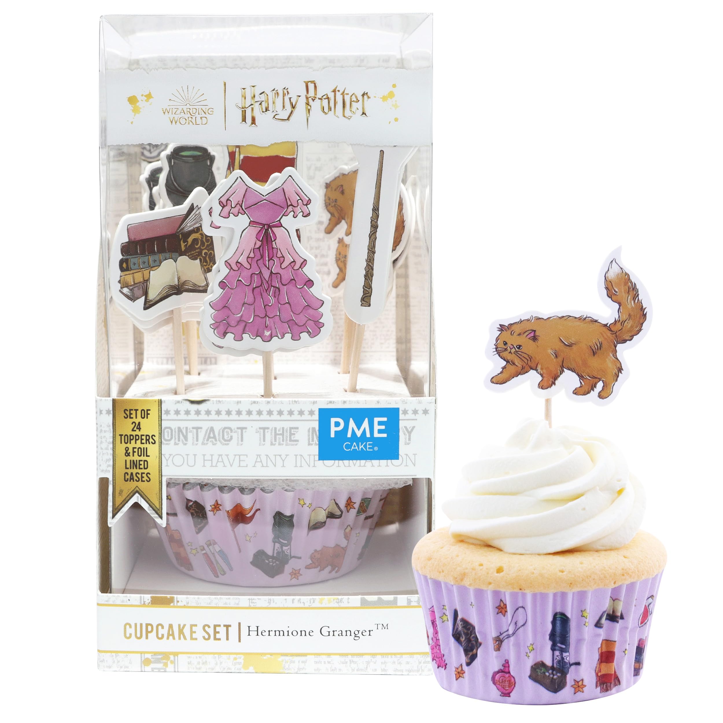 PME Harry Potter Cupcake Cases & Topper Set of 24, Hermione Granger