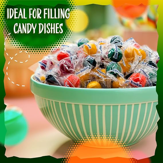 Jaw Breakers Hard Candy Individually Wrapped, 1.5 Lb Bag