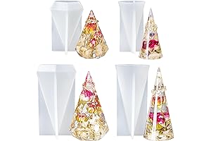 LET'S RESIN Ring Cone Resin Molds: 4 Pcs Ring Holder Silicone Molds for Epoxy Resin