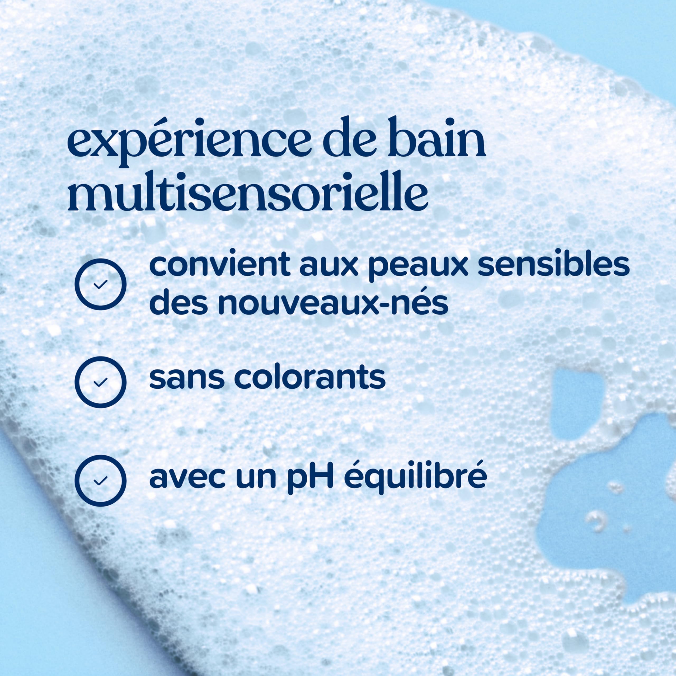 Johnson's Baby – Bain (500 mL) – Testé par des pédiatres et des dermatologues – Formule sans colorants avec un pH équilibré – Une expérience de bain multisensorielle