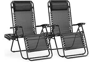 Sweetcrispy Canopy Lawn Chairs for Adults