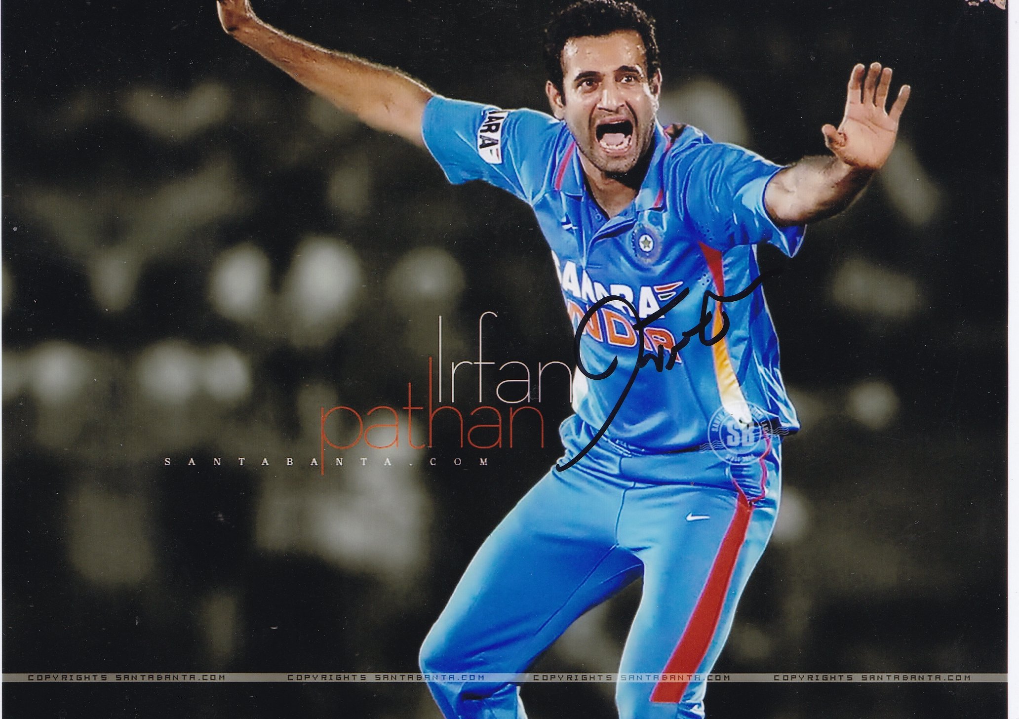 Autographed Photo of Cricket Player Irfan Pathan India-picture-37