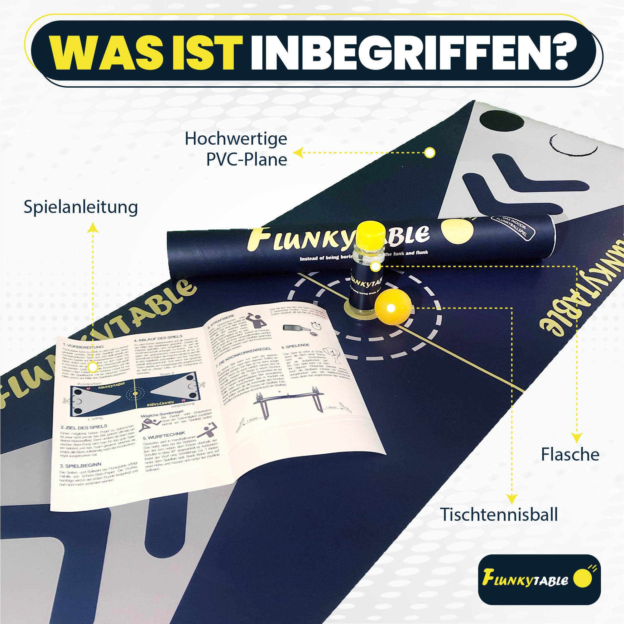 Das ultimative Partyspiel ab 16+/Erwachsene, Indoor Flunkyball, Partyspiel für 2-6 Spieler
