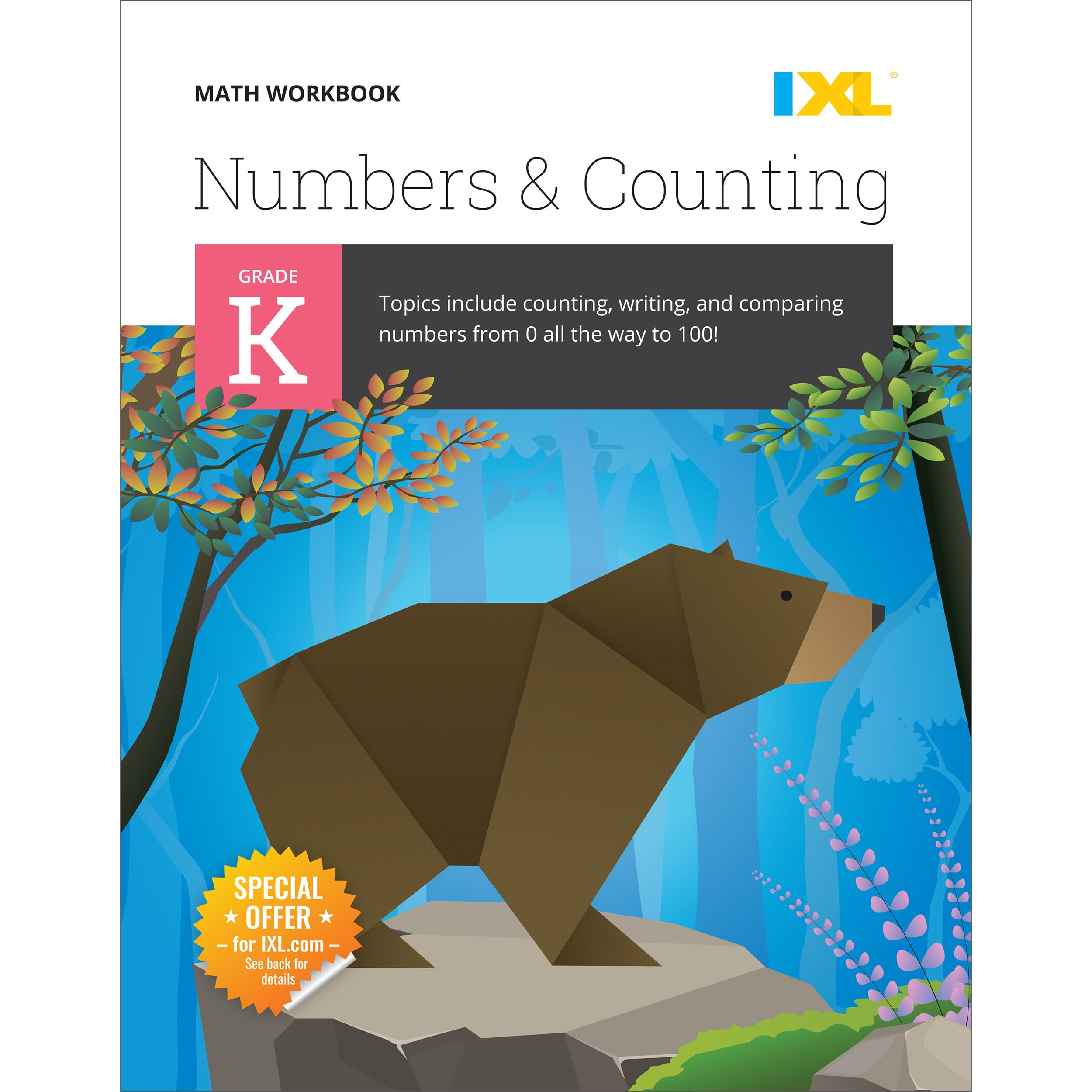 IXL Numbers and Counting Kindergarten Workbooks, Math Book for Kids Ages 5-6, Mathematics Activities Covering How to Count, Write, and Compare up to 100