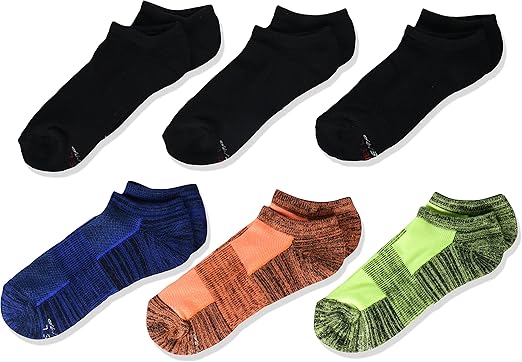 Hanes Boys' Performance X-Temp 6-Pair No Show Socks