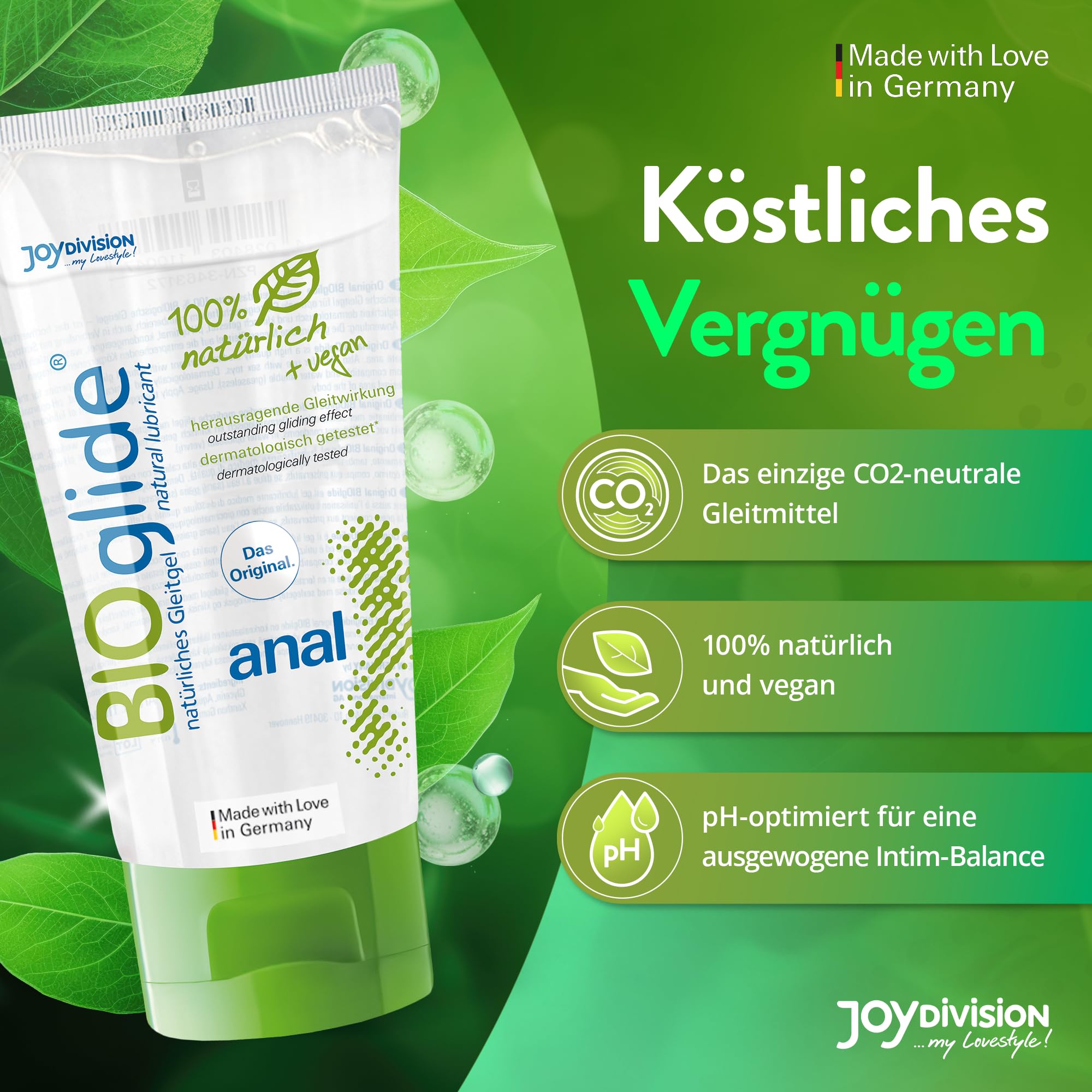 BIOglide Anal 80ml – 100% natürliches, veganes Gleitgel