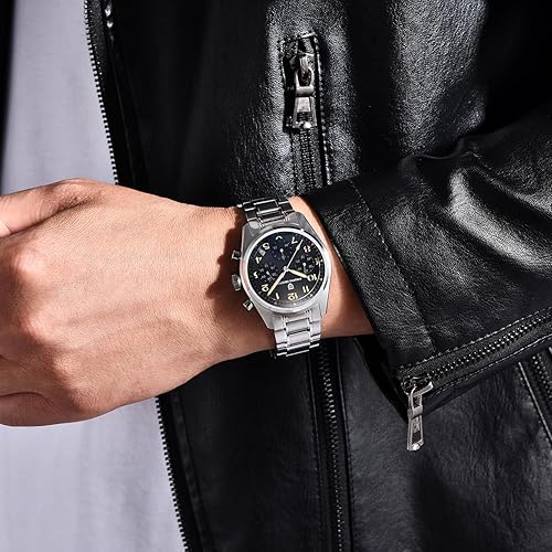 Miniatura 2 de CEYADG Pagani Design - Reloj de pulsera analógico para hombre, reloj de cuarzo de acero inoxidable para hombre cristal de zafiro