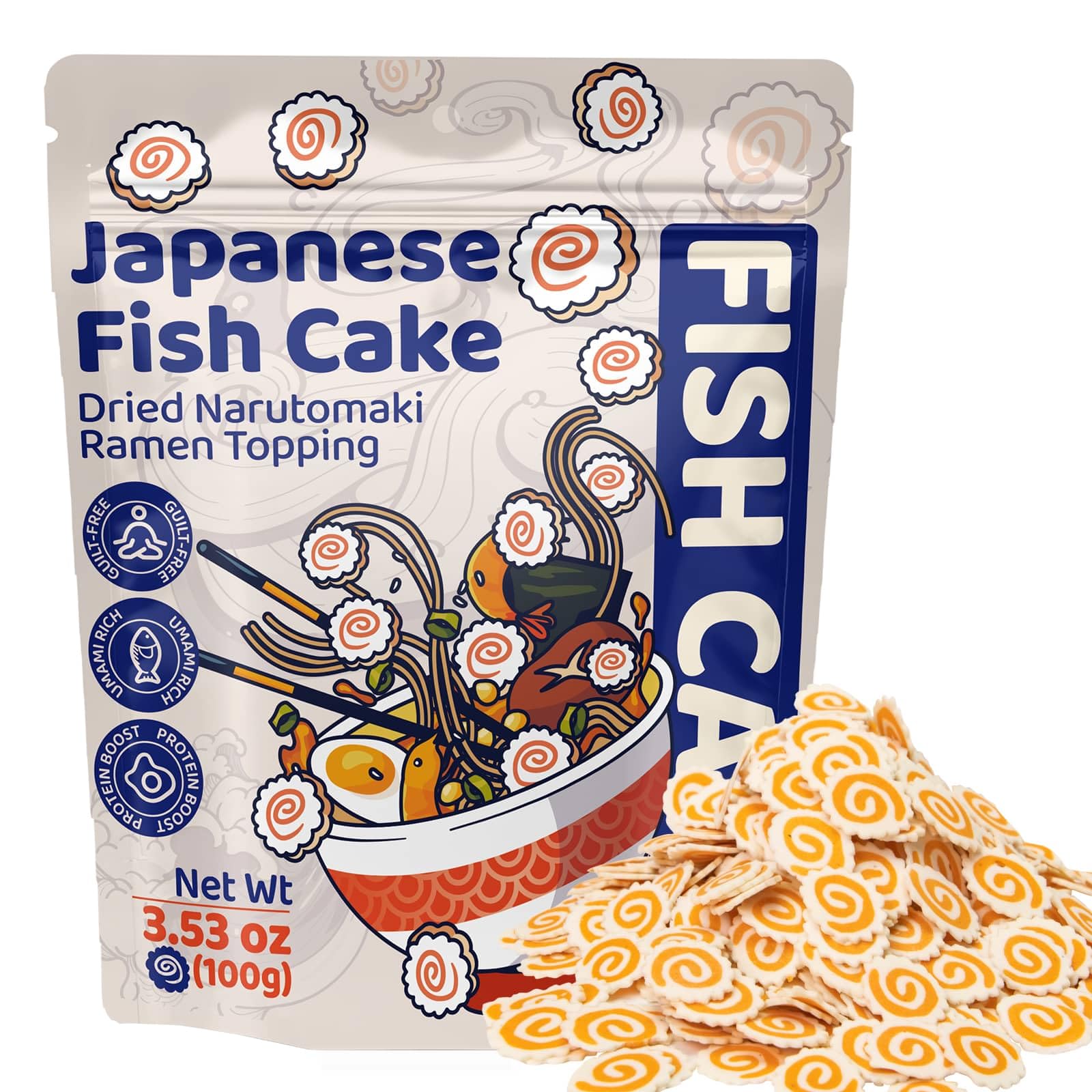 Amazon.com: 3.53oz Freeze Dried Narutomaki Fish Cake - Big