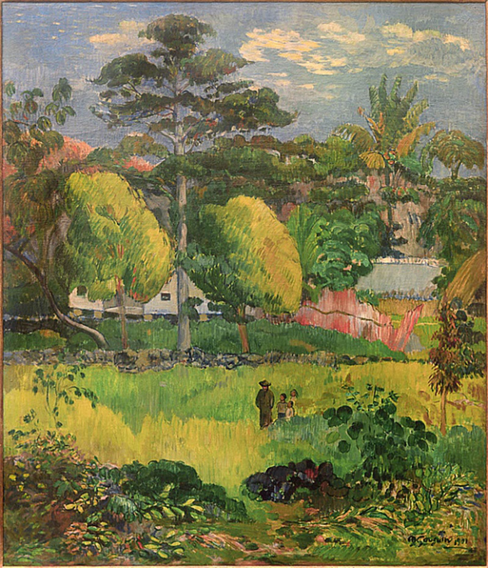 ARTXLXXBN Famous Print Painting Colorful Art Print Landschaft by Paul Gauguin Canvas Art Decorations for Home Decor 60x90cm