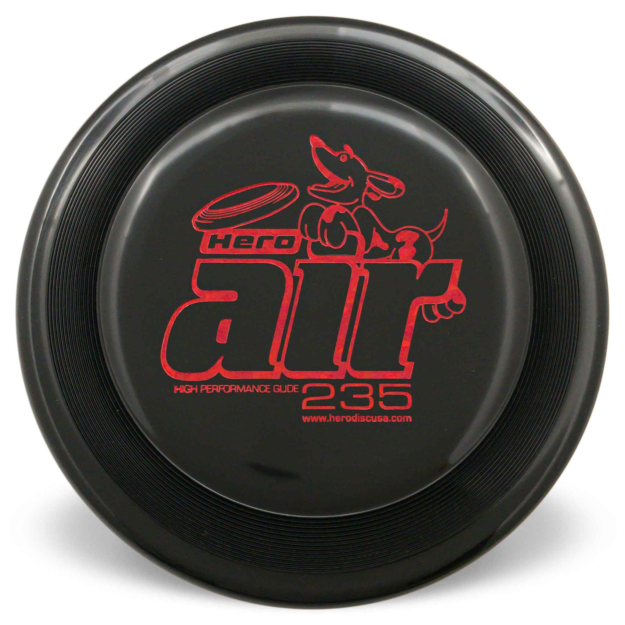 Amazon.com : Hero Air 235 Flying Dog Sport Disc (Black) : Pet Toys