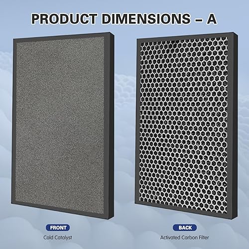 Miniatura 7 de HSP001 Juego de filtros de repuesto compatible con purificador de aire inteligente HATHASPACE HSP001, prefiltro HEPA 4 en 2, H13 True HEPA,