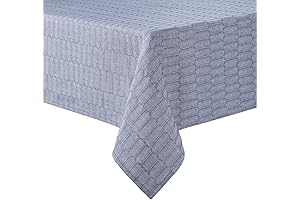 Martha Stewart Honeycomb Tablecloth for Parties or Gatherings, Perfect for Family Dinners...