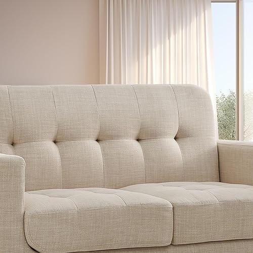 Miniatura 44 de Rosevera Elena - Sillón contemporáneo con tapicería de lino, muebles de sala de estar, color beige Beige,Gris,Beige