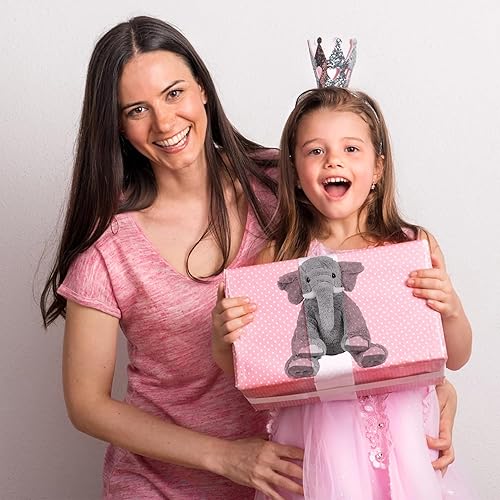 Miniatura 7 de OurHonor Animales de peluche de elefante con peso, 5 libras, almohada gigante de elefante de 16 pulgadas para niños y niñas, Navidad (gris)