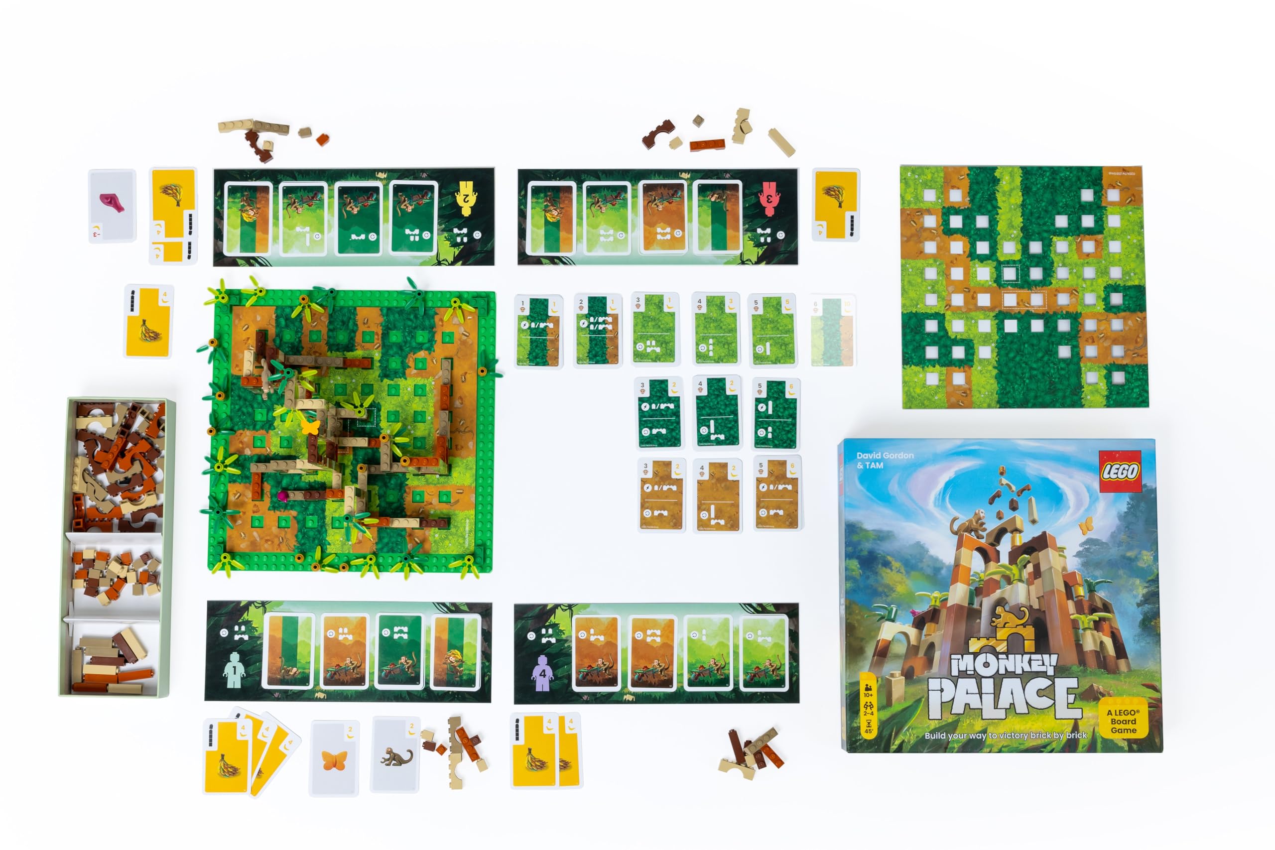 Asmodees Monkey Palace: Un Juego de Mesa de Lego, Juego Divertido | Construye Tu Camino hacia La Victoria Pieza A Pieza, para Familias, Niños y Adultos, Edad 10+, 2-4 Jugadores, 45 Min