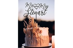 Personalized Heart Wedding Cake Topper: Your Love Story, Immortalized
