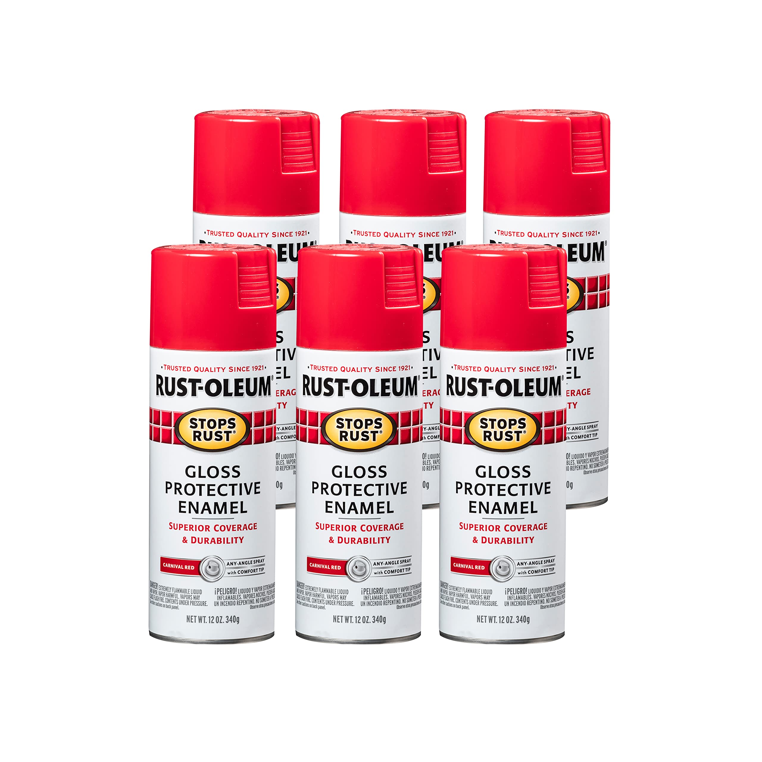 Rust-Oleum Stops Rust Spray Paint, Gloss Carnival Red