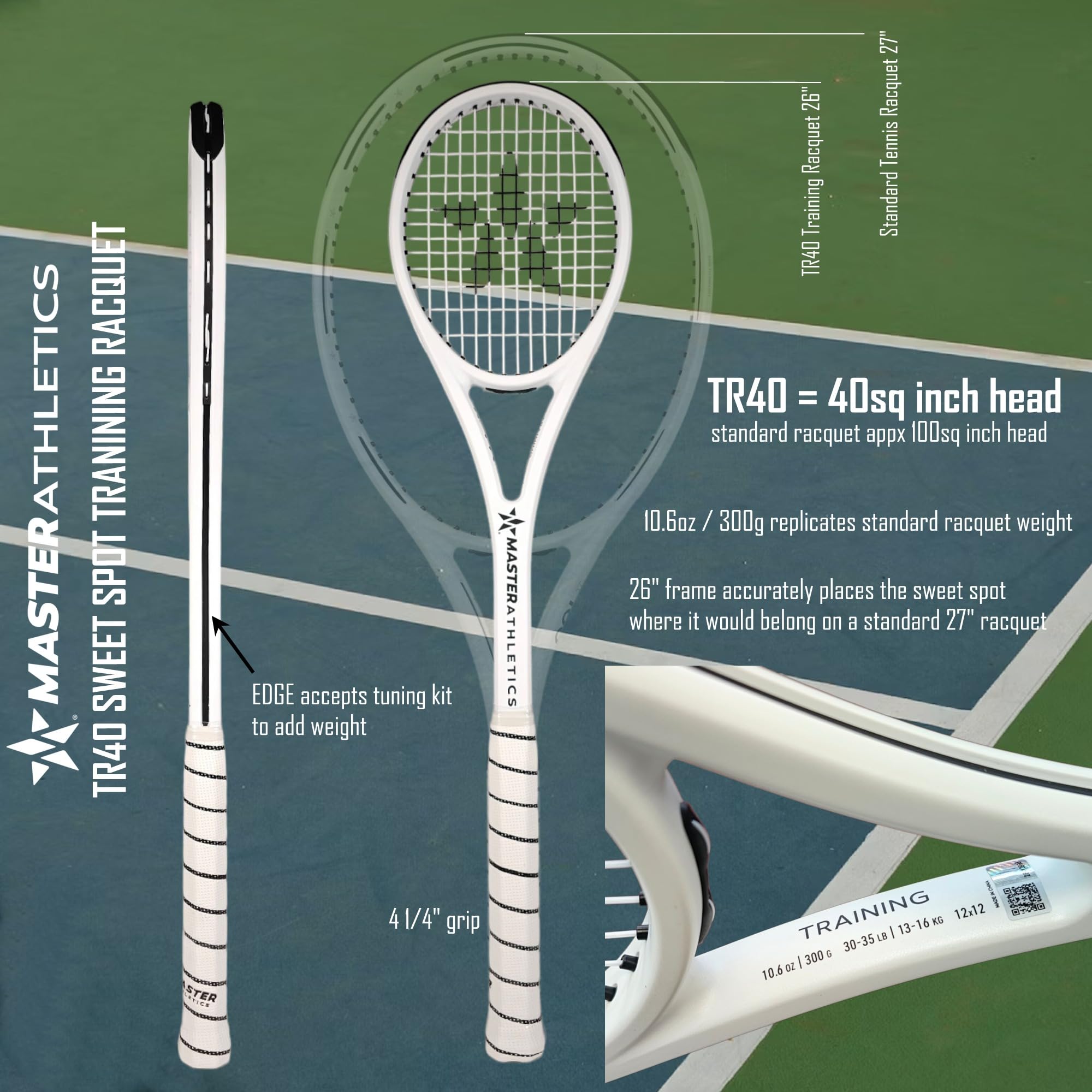 Amazon.com : Master Athletics TR40 Tennis Training Racket (TR40