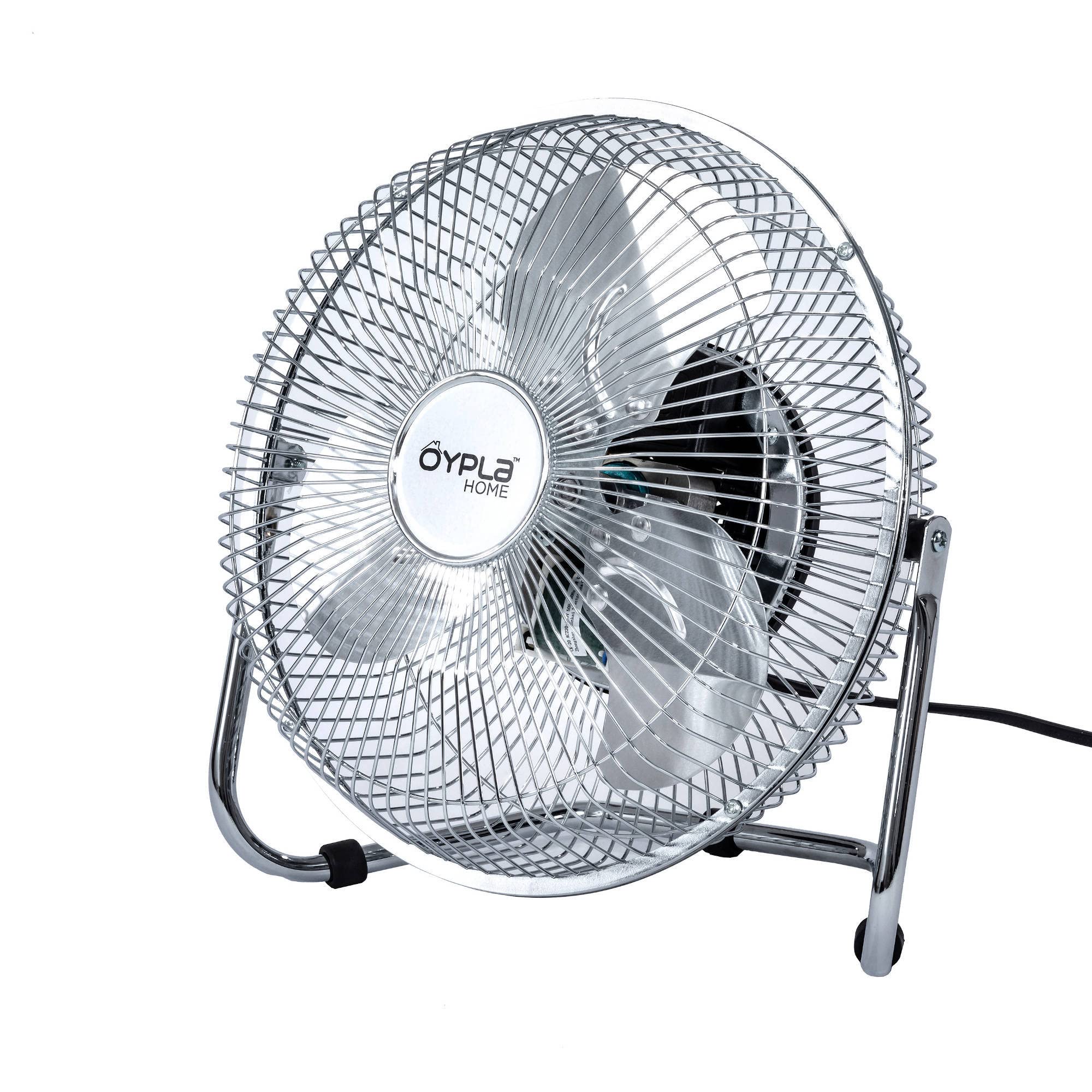 Oypla 3 Speed Floor Standing Gym Fan Hydroponic (Chrome, 9 Inch)