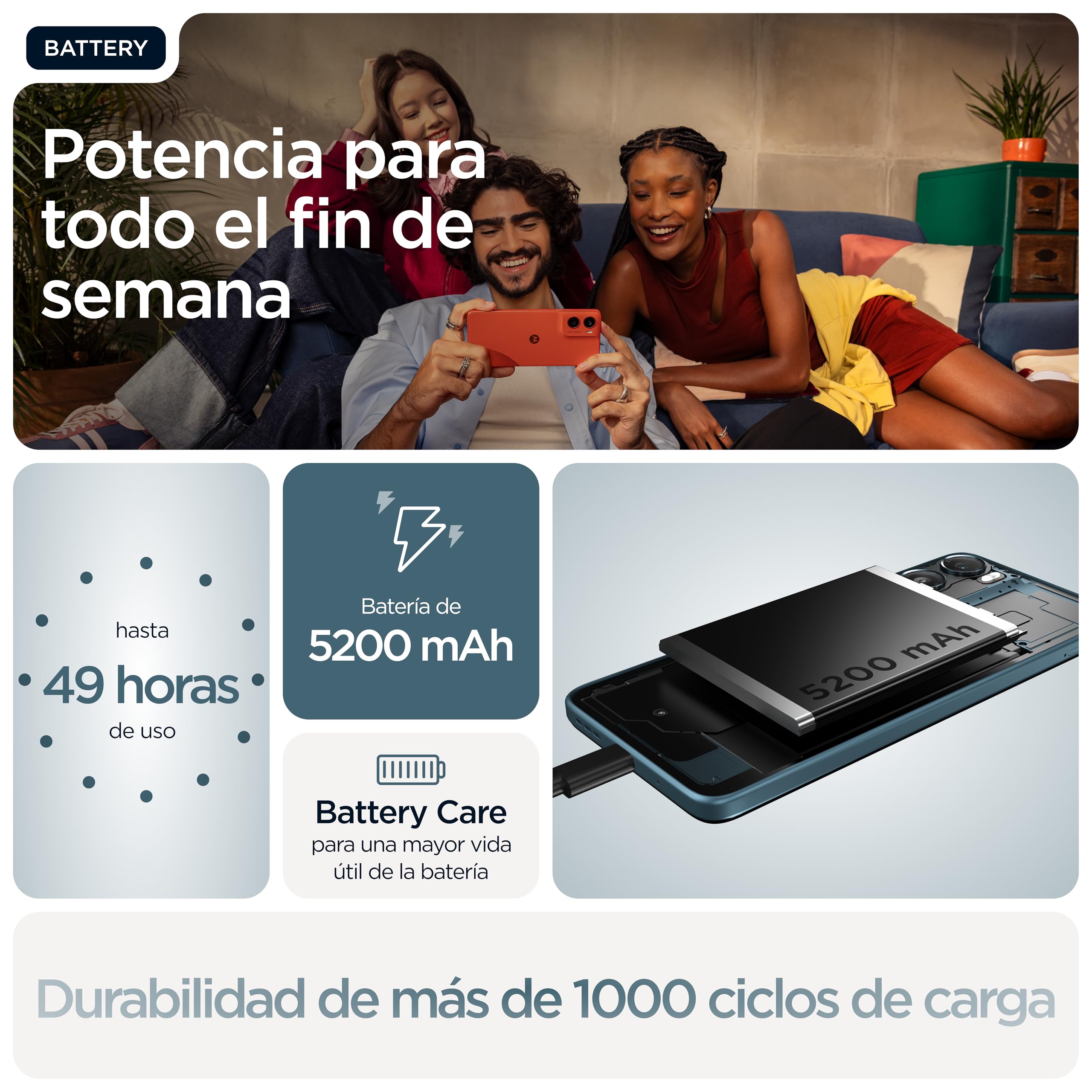 moto g06 12GB (4GB+8GB RAM Boost)/64GB color PANTONE TAPESTRY, Gran pantalla 6.88" con sonido Dolby Atmos, Sistema de cámara con IA de 50 MP, Protección contra el agua IP64, Batería de 5100 mAh