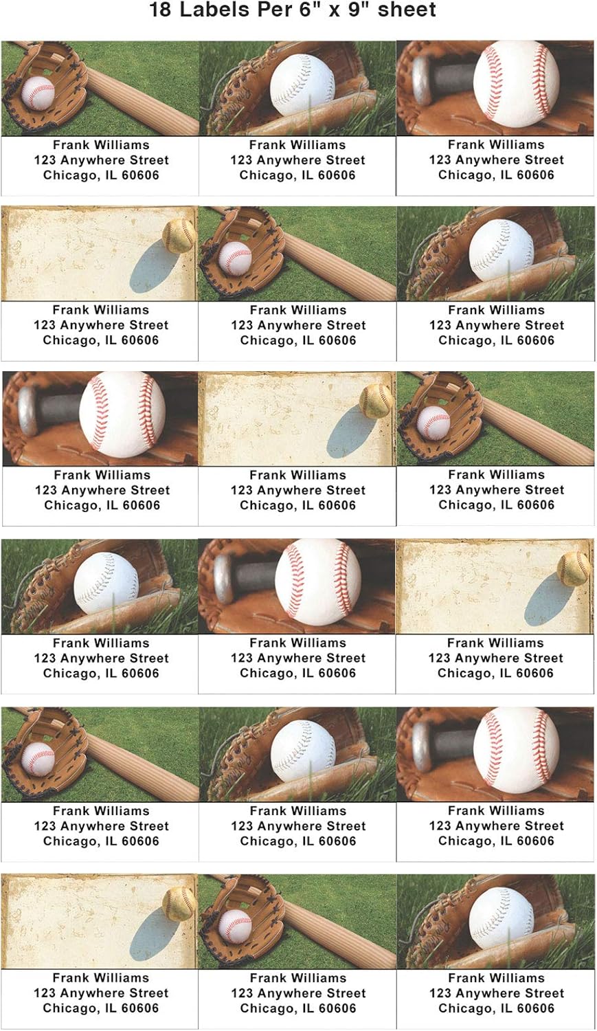 Baseball Address Labels