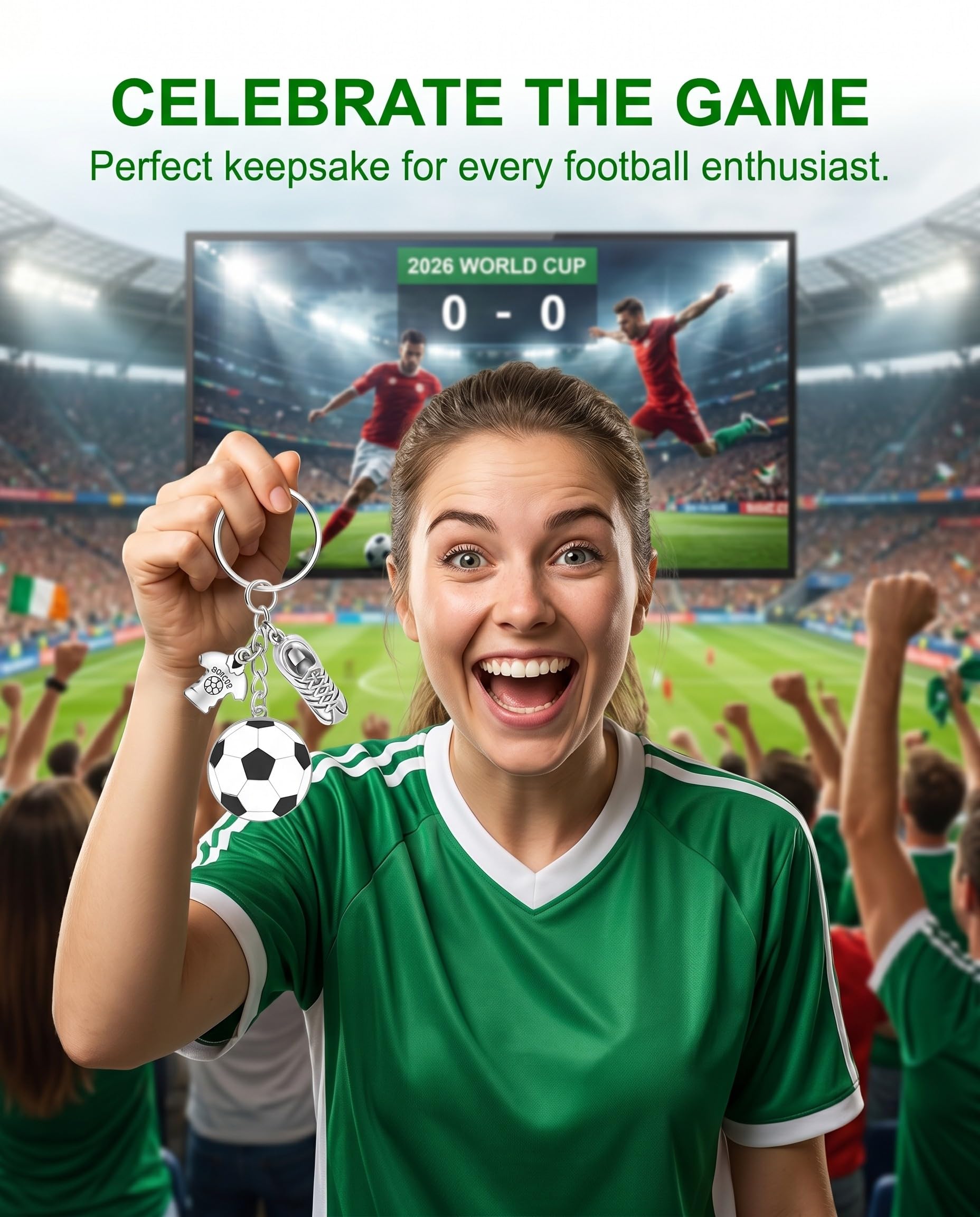 TISCH Portachiavi Calcio Set 10pz Mondiali WM 2026 | Gadget per Fan, Ragazzi e Feste. Perfetti come bomboniere, regali sportivi e souvenir commemorativi del torneo.