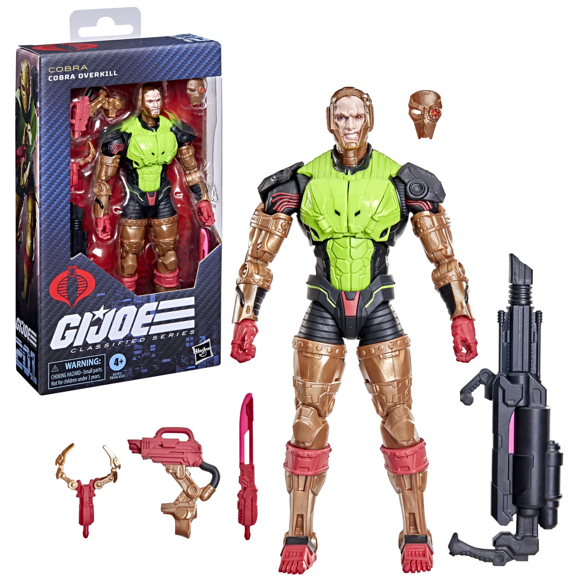 G.I. JOE Classified Series #201, Cobra Overkill, Collectible 6 Inch Action Figure Set including 5 Accessories - Image 4